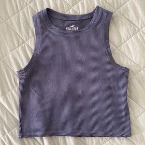hollister ribbed high neck tank